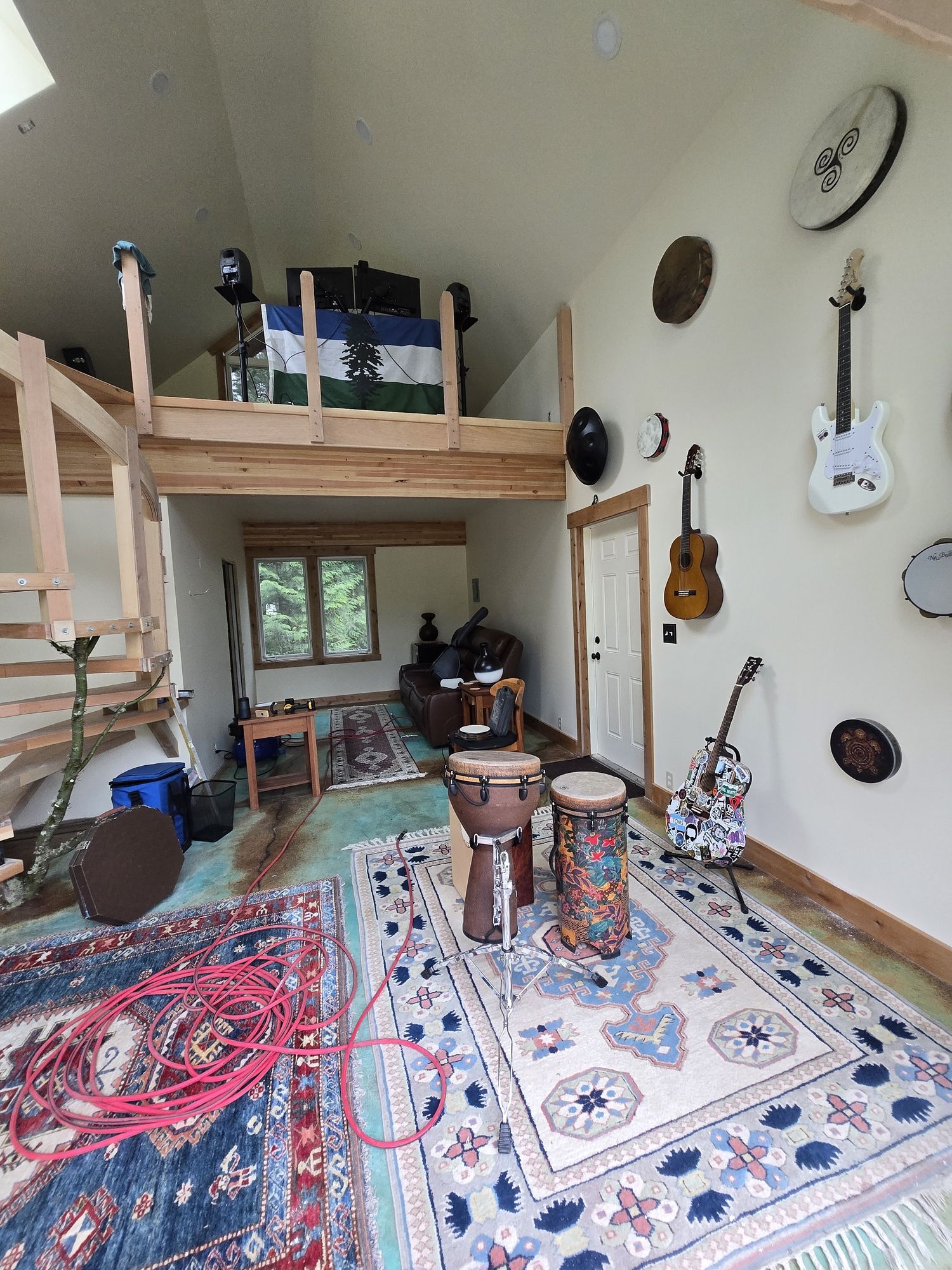 Alpenglow Studio loft above the live room